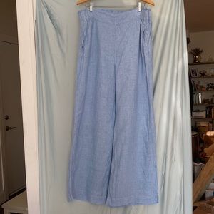 NEW - M&S collection - Chambray 100% flax linen slacks - 16